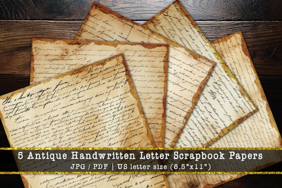 Antique Handwritten Letter Paper Pack: A Timeless Design Resource