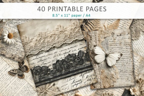 Exploring the Charm of Antique Handwritten Lace Floral Paper
