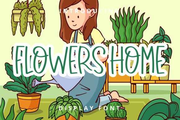 Flowers Home: A Handwritten Font for Creative Projects