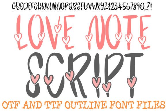 Love Note Script: A Romantic Font for Creative Expression