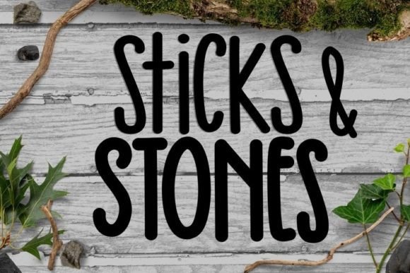 Sticks and Stones Duo: A Playful Font for Creative Projects