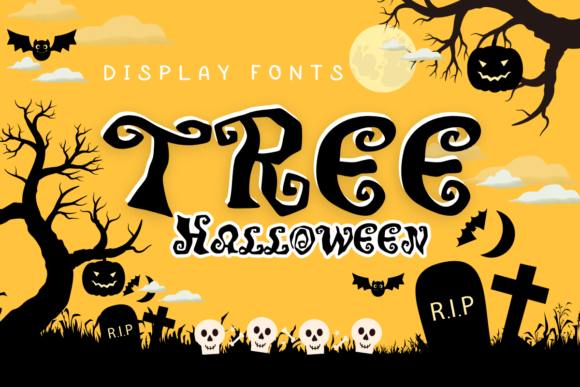 Tree Halloween Font: A Handwritten Twist for Your Spooky Projects